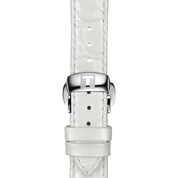 Tissot biały pasek skórzany 16 mm