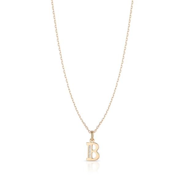 Wisiorek złoty literka B