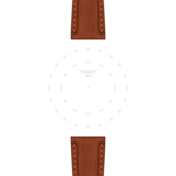 Skórzany brązowy pasek Tissot 21 mm