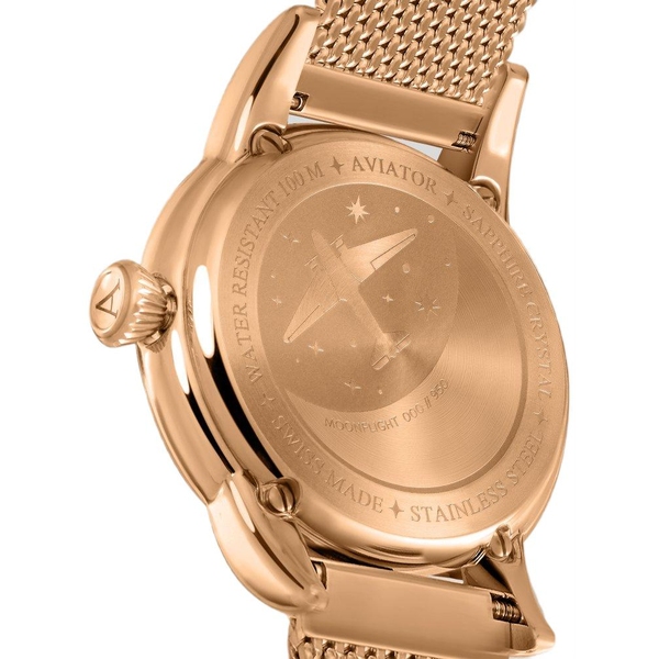 ZEGAREK AVIATOR DOUGLAS MOONFLIGHT DIAMOND EDITION