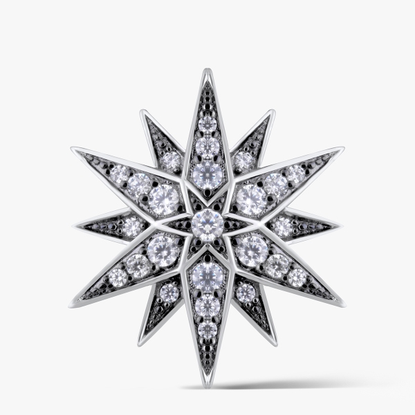 Broszka srebrna Royal Star