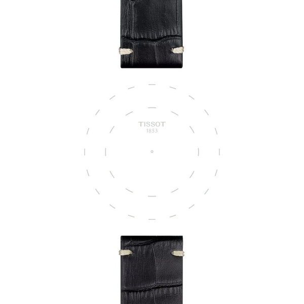 Skórzany czarny pasek Tissot 22 mm