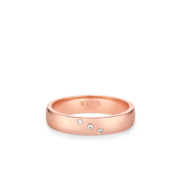 Obrączka złota z brylantami ESPERA
