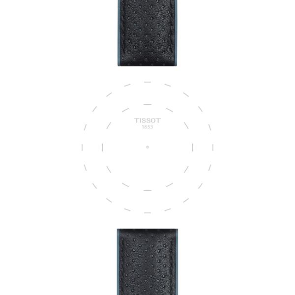 Tissot niebieski pasek wykonany ze skóry i gumy 22 mm