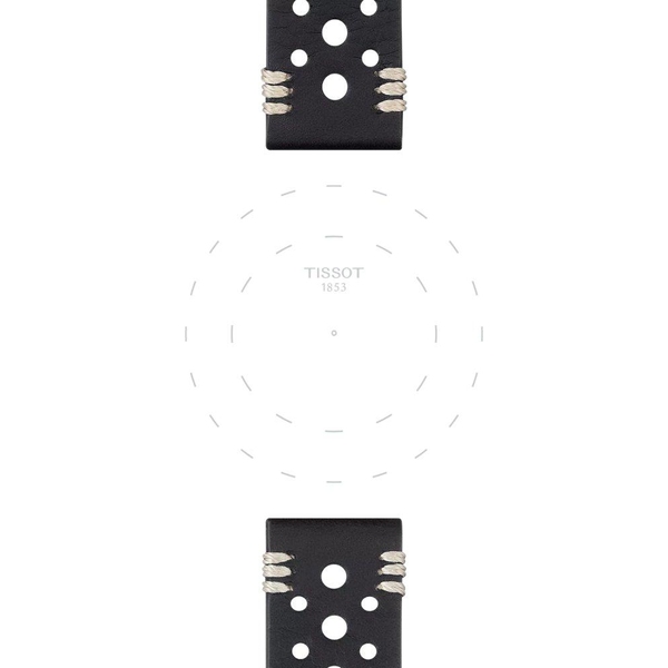 Skórzany czarny pasek Tissot 22 mm