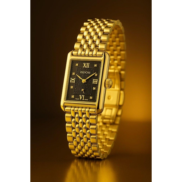 ZEGAREK EPOS QUARTZ LADY SQUARE DIAMONDS