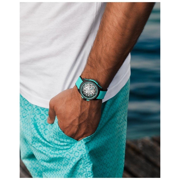 ZEGAREK NORQAIN WILD ONE SKELETON TURQUOISE