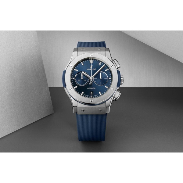 ZEGAREK HUBLOT CLASSIC FUSION CHRONOGRAPH TITANIUM BLUE
