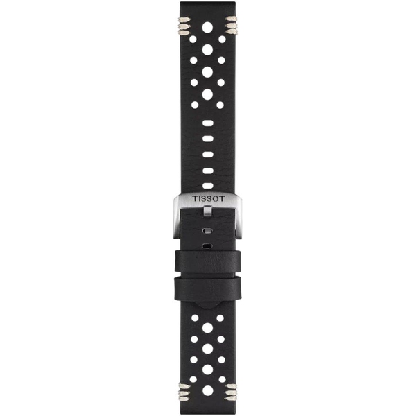 Skórzany czarny pasek Tissot 22 mm