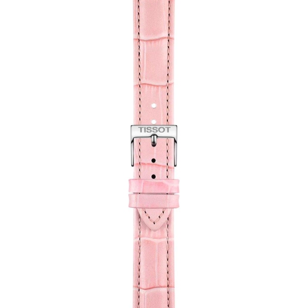 Skórzany różowy pasek Tissot 16 mm
