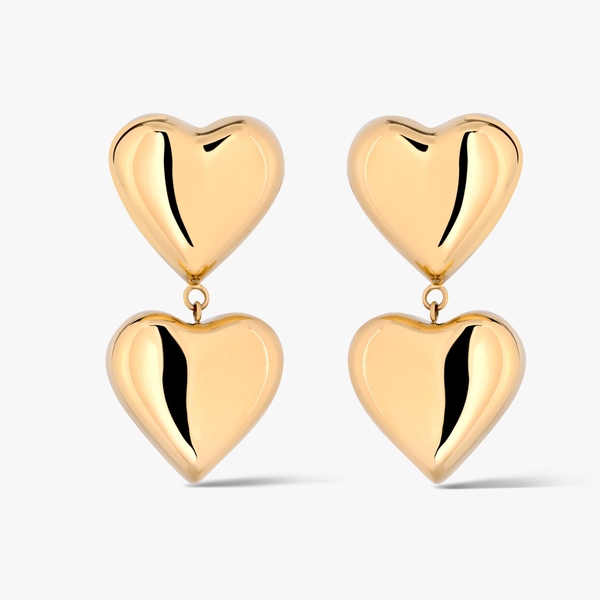 Kolczyki Double Heart Love Fever
