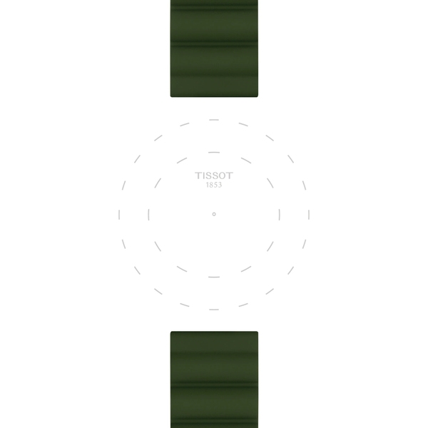 Silikonowy pasek khaki Tissot 22 mm