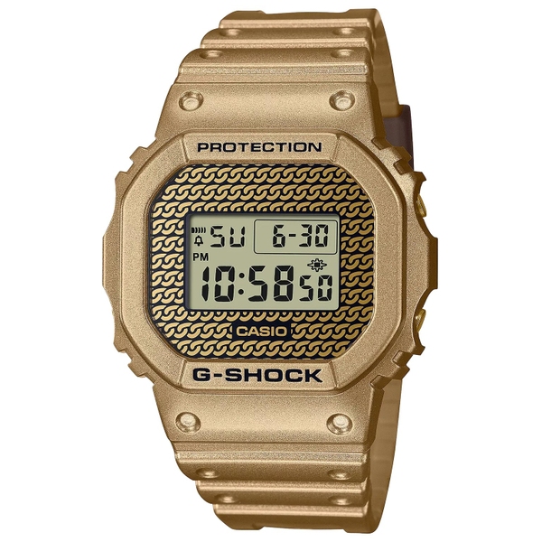 ZEGAREK G-SHOCK DIGITAL 5600 SERIES GOLD CHAIN
