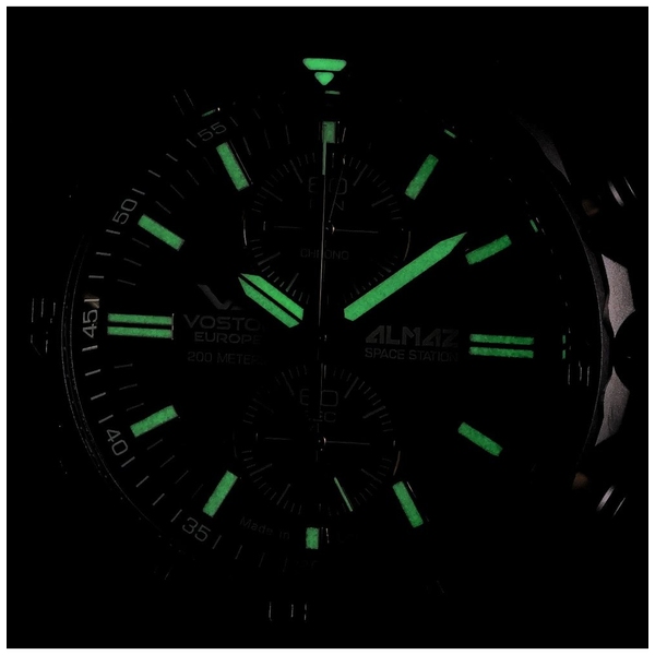 ZEGAREK VOSTOK EUROPE ALMAZ SPACE STATION CHRONO TITAN