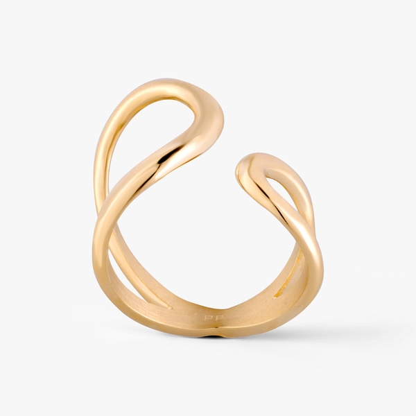 Pierścionek Gold Wave Lush