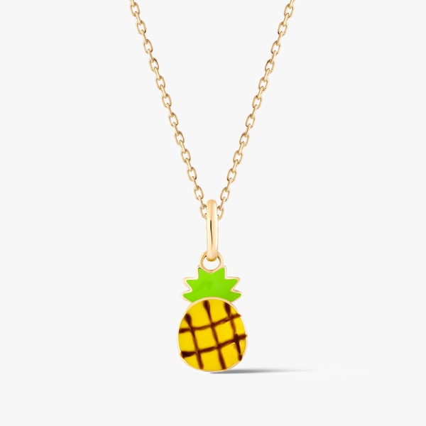 Wisiorek złoty ananas