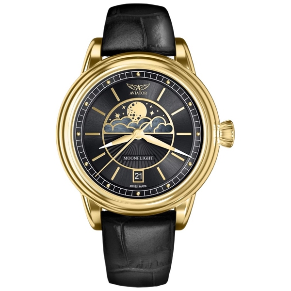 ZEGAREK AVIATOR SWISS Moonflight
