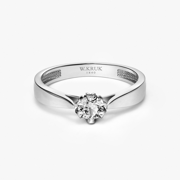 Pierścionek zaręczynowy złoty Romantyczny