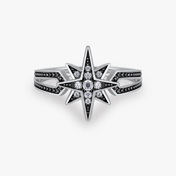 Pierścionek srebrny Royal Star