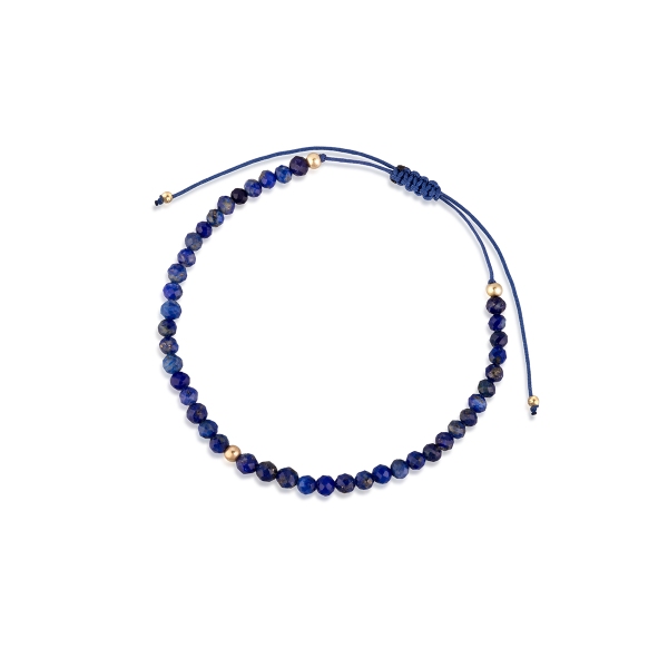 Bransoleta sznurkowa z lapisem lazuli
