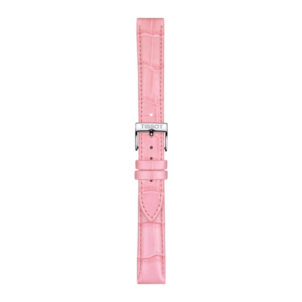 Skórzany różowy pasek Tissot 16 mm