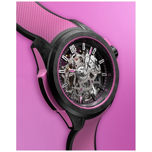 ZEGAREK NORQAIN WILD ONE SKELETON HYPER PINK