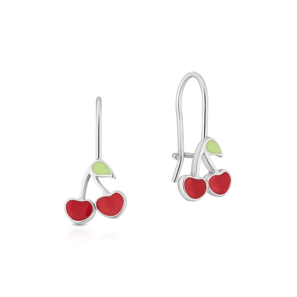 Kolczyki srebrne cherry