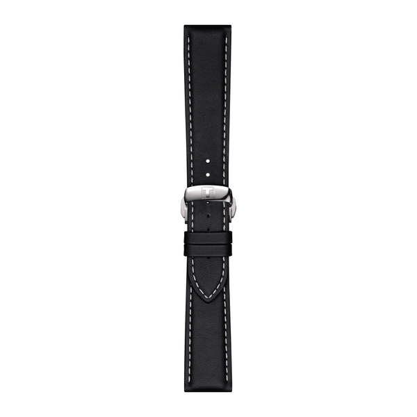 Tissot czarny pasek skórzany 21 mm