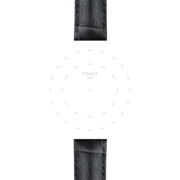 Skórzany szary pasek Tissot 16 mm