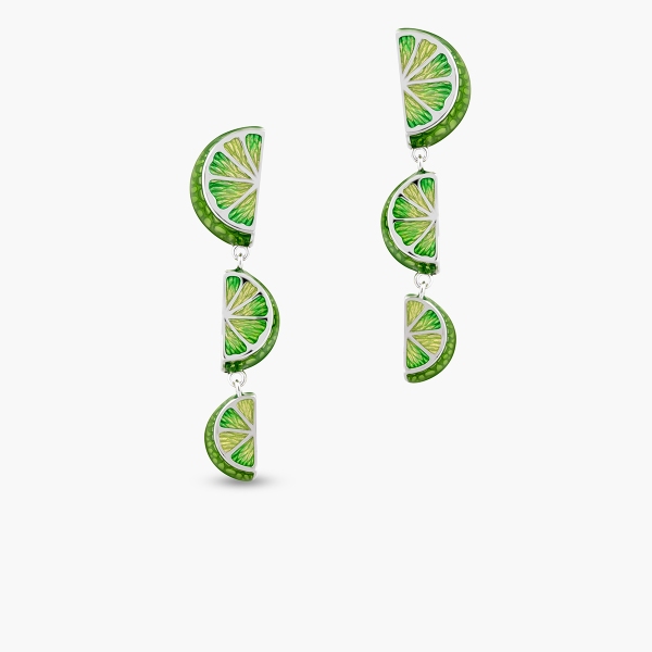 Kolczyki srebrne Kwiaty Nocy Limonki