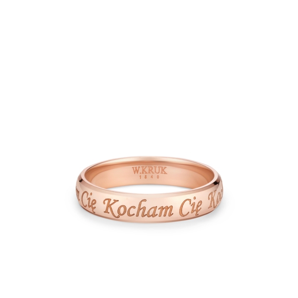 Obrączka złota KOCHAM CIĘ