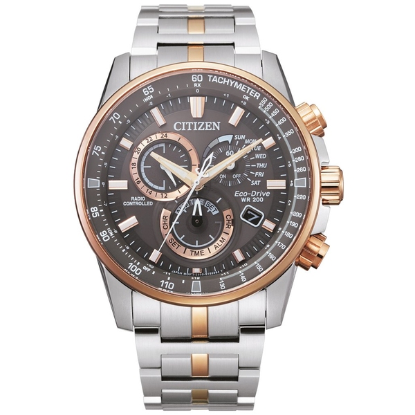 ZEGAREK CITIZEN ECO-DRIVE RADIO CONTROLLED CHRONOGRAPH