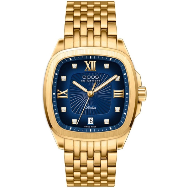 ZEGAREK EPOS QUARTZ LADY SQUARE ROUNDED DIAMONDS