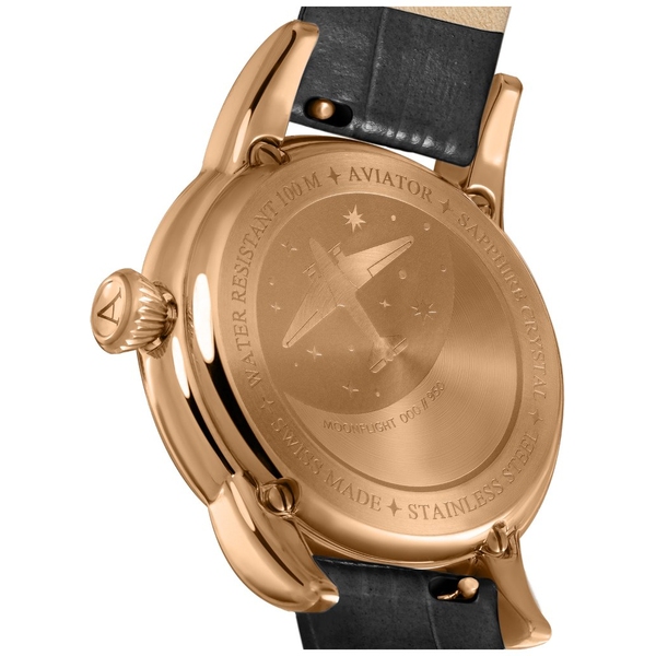 ZEGAREK AVIATOR DOUGLAS MOONFLIGHT DIAMOND EDITION