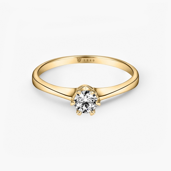 Pierścionek zaręczynowy złoty Jedyny