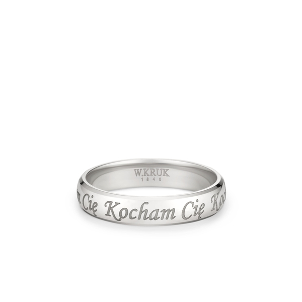 Komplet obrączek złotych KOCHAM CIĘ