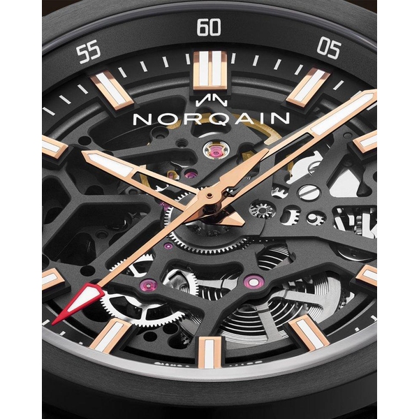 ZEGAREK NORQAIN INDEPENDENCE SKELETON TITANIUM DLC