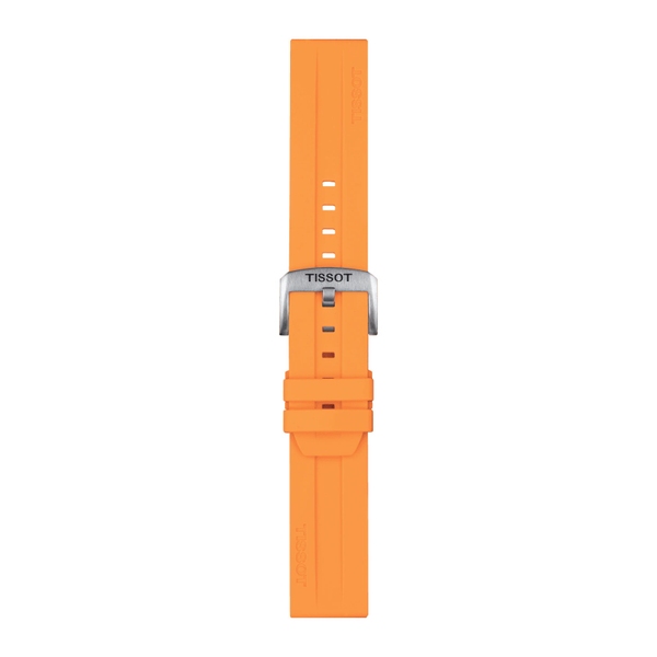 Silikonowy pomarańczowy pasek Tissot 22 mm
