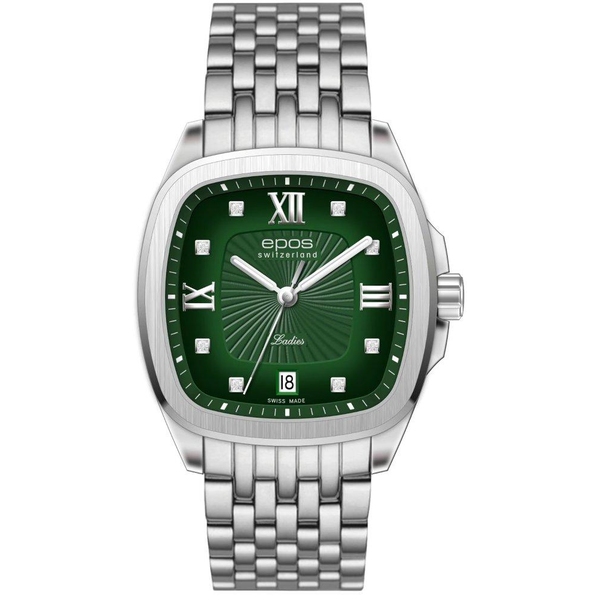 ZEGAREK EPOS QUARTZ LADY SQUARE ROUNDED DIAMONDS