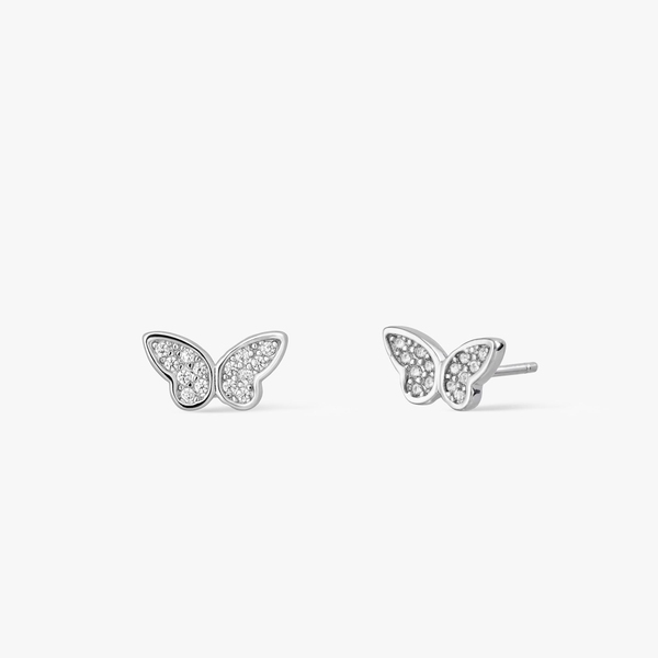 Kolczyki srebrne motylki