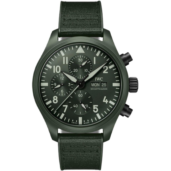 ZEGAREK IWC SCHAFFHAUSEN PILOT'S CHRONOGRAPH TOP GUN WOODLAND