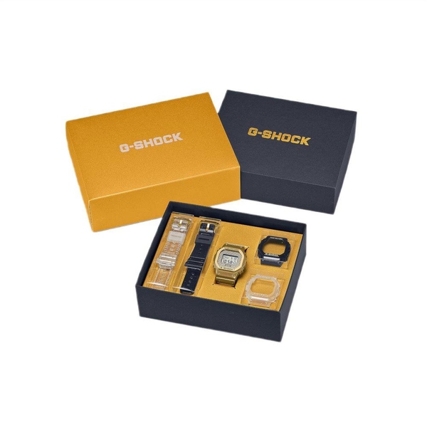 ZEGAREK G-SHOCK DIGITAL 5600 SERIES GOLD CHAIN