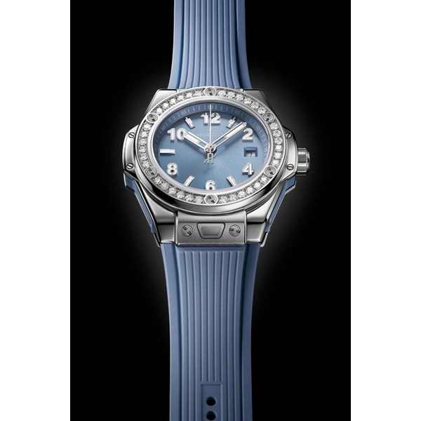 ZEGAREK HUBLOT BIG BANG ONE CLICK STEEL COAL BLUE DIAMONDS