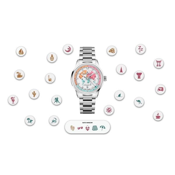 ZEGAREK NORQAIN FREEDOM GMT ENJOY LIFE HOLIDAY LIMITED EDITION