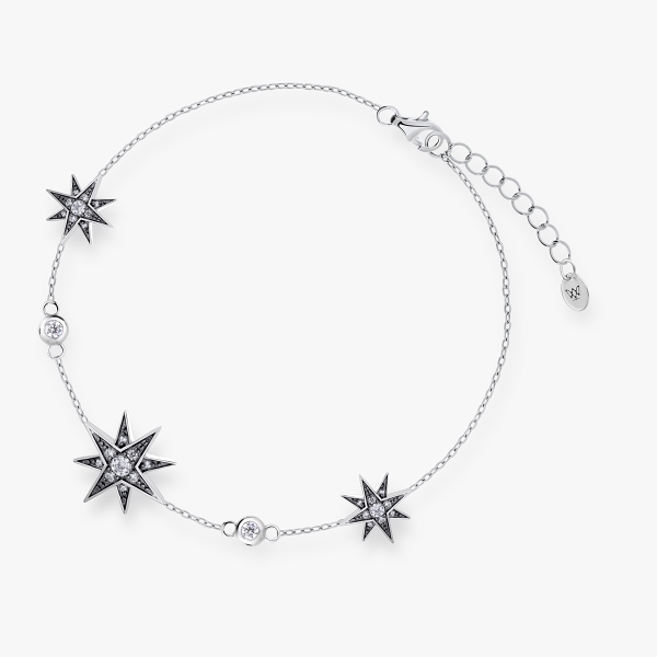 Bransoleta srebrna Royal Star