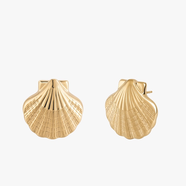 Kolczyki Golden Shell Sun Crush