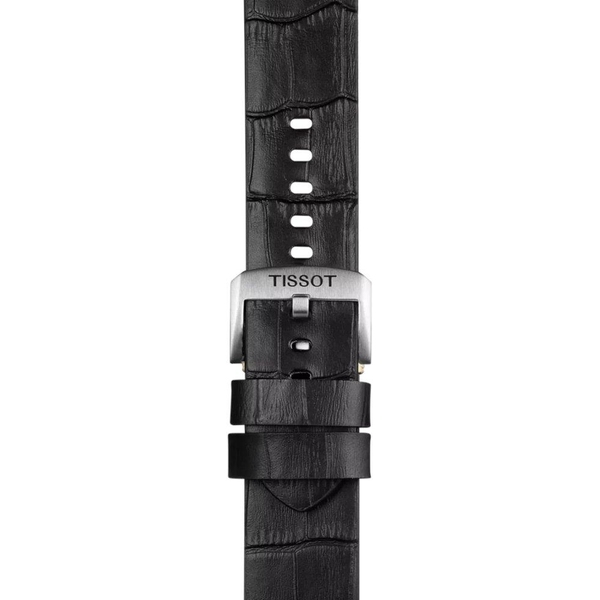 Skórzany czarny pasek Tissot 22 mm