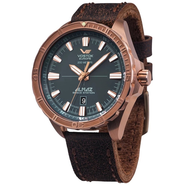 ZEGAREK VOSTOK EUROPE ALMAZ SPACE STATION BRONZE AUTOMATIC