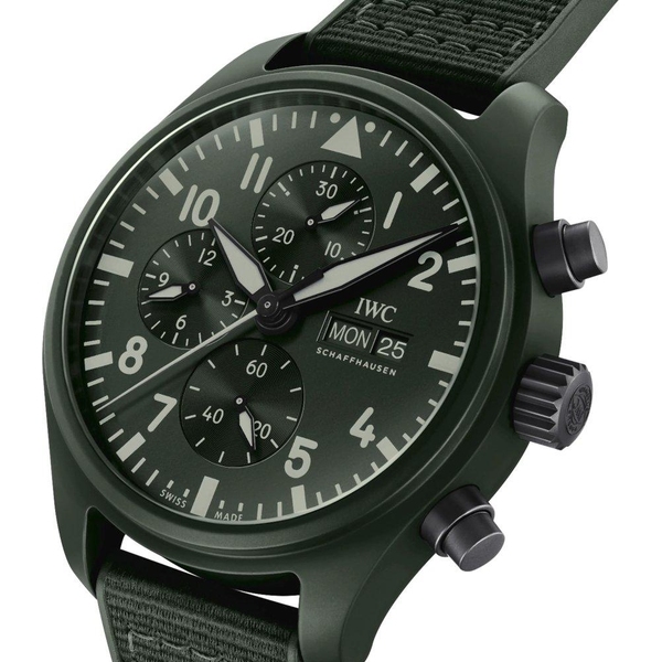 ZEGAREK IWC SCHAFFHAUSEN PILOT'S CHRONOGRAPH TOP GUN WOODLAND