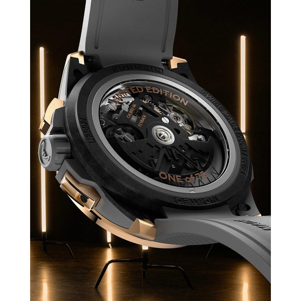 ZEGAREK NORQAIN WILD ONE SKELETON CHRONO RED GOLD LIMITED EDITION